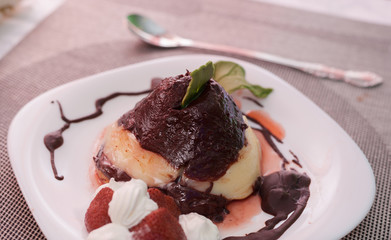 Two color homemade Pudding