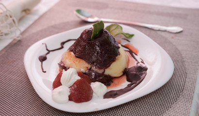 Two color homemade Pudding