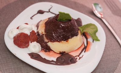 Two color homemade Pudding