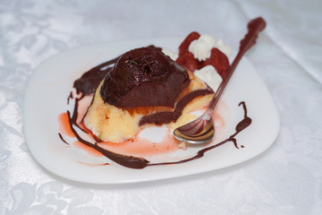 Two color homemade Pudding