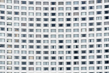 Apartment building / View of balconies of apartment building.