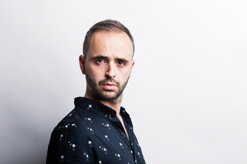Fototapeta premium Young bearded man posing