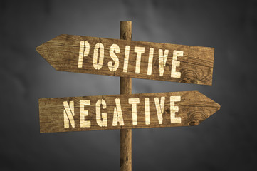Positive or Negative concept road sign