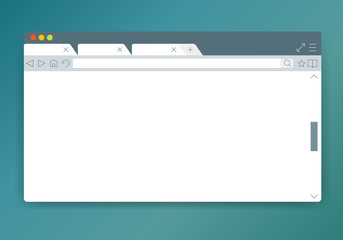 Vector illustration of simple flat web browser