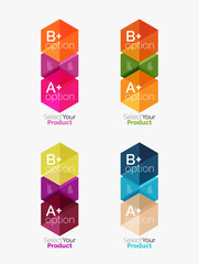 Geometric paper business infographics layouts