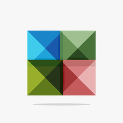 Vector blank abstract squares background