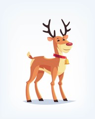 Cartoon reindeer vector illustration