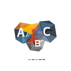 Moden low poly infographics template