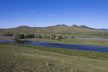 Fototapeta na wymiar Am Fluss Orchon - Mongolei