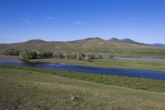 Am Fluss Orchon - Mongolei