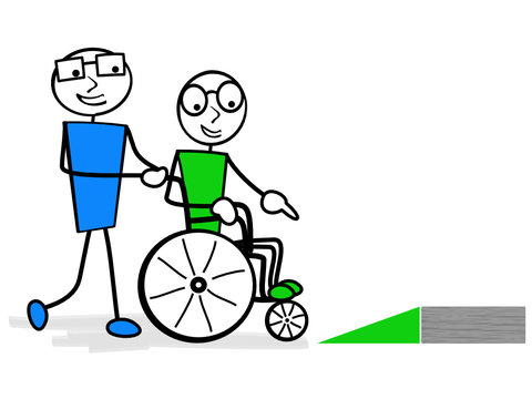 accès handicapé illustration