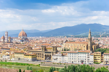 Obraz premium Beautiful street view of ancient buildings at old town near the