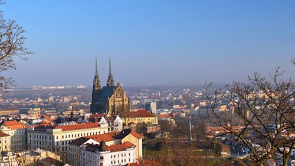 Petrov - St. Peters and Paul church in Brno city. Central Europe Czech Republic. - obrazy, fototapety, plakaty