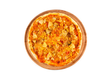 Fresh pizza with cheese 