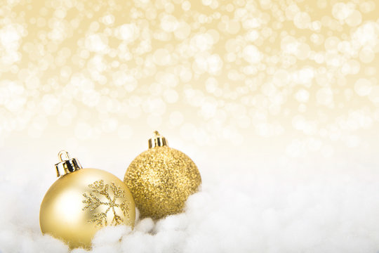 Gold Christmas decoration balls