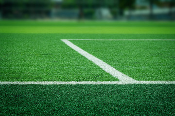 artificial turf of Soccer football field