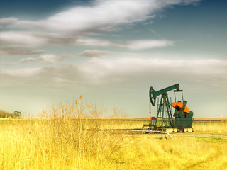 Fototapeta premium Pump-jack in the valley