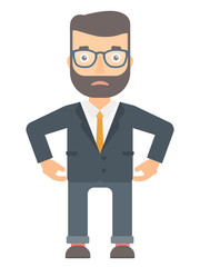 Depressed caucasian businessman.