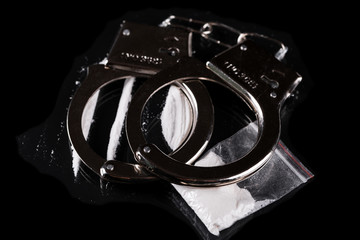 Handcuffs and cocaine