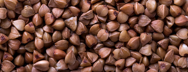 Raw buckwheat background