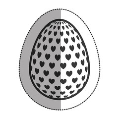 Egg icon. Happy easter spring decoration and holiday theme. Isolated design. Vector illustration