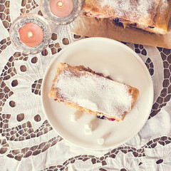 strudel and winter decor