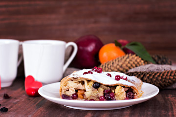 strudel and winter decor