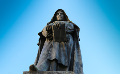 Fototapeta premium The Statue of Giordano Bruno on Campo de' Fiori in Rome, Italy.