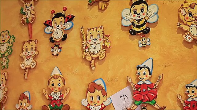 Italian Wall Clock Pinocchio Nursery