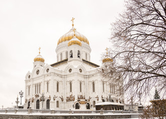 Fototapeta premium The Cathedral of Christ the Saviour in winter