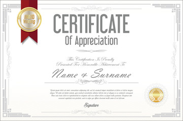 Certificate abstract template background 