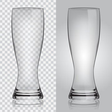 Transparent beer glass. EPS10