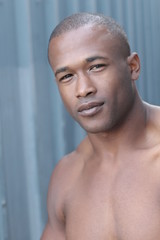 Good looking African male isolated