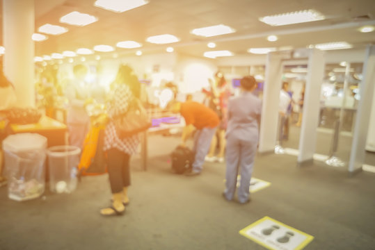 blurred  background of Security Checkpoint - Body and Luggage Sc