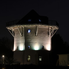 Alte ehem. Ritterhuder Windmühle bei Nacht, heute ohne Flügel