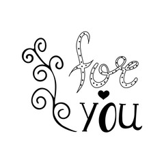 "for you" vector text. Hand drawn lettering for greeting card, prints and posters. Motivation inspiration typographic inscription, calligraphic design