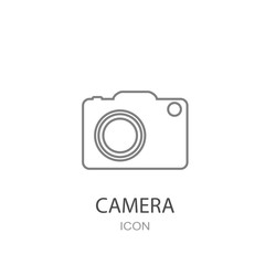 Camera icon. Flat style object. 