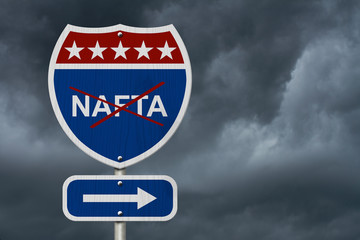 North American Free Trade Agreement sign
