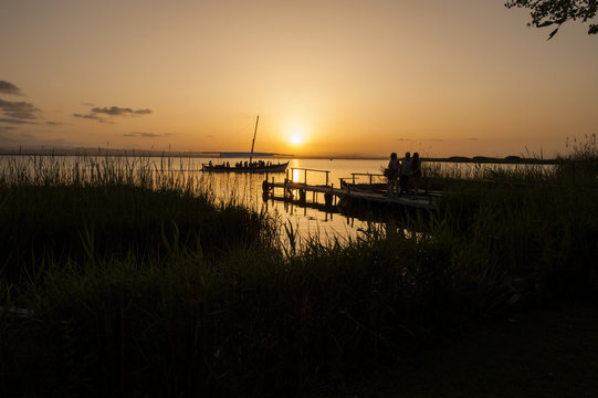 La Albufera de Valencia al atardecer