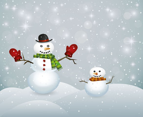 vector snowman