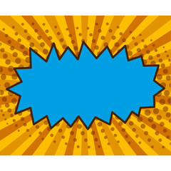 Bubble pop art icon. Comic cartoon communication and style theme. Colorful design. Vector illustration