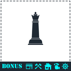 Fototapeta premium Chess icon flat