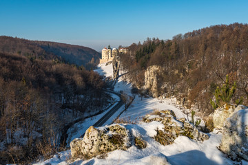Castle Pieskowa Skala in National Ojcow Park, Poland
