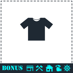 Tshirt icon flat