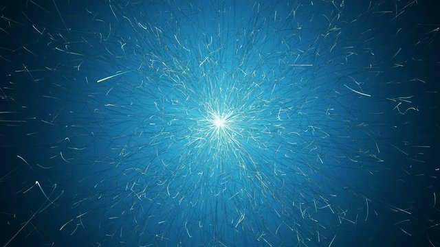 Particles on blue