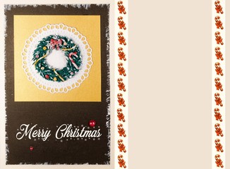 Christmas wreath card