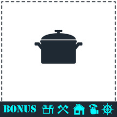 Pot icon flat