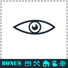 Eye icon flat
