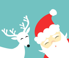 Reindeer and Santa Claus