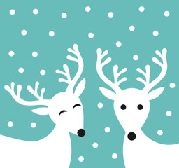 Christmas reindeer couple